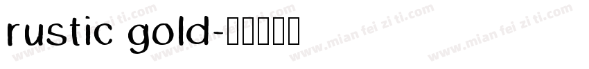 rustic gold字体转换